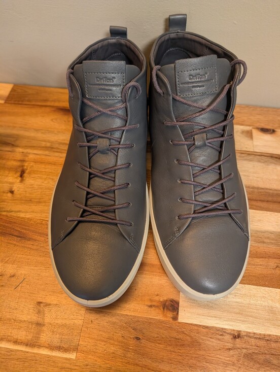 Ecco Mens Soft Leather Chukka Boots Size 44 US 10 Grey Tan Dri main image 4